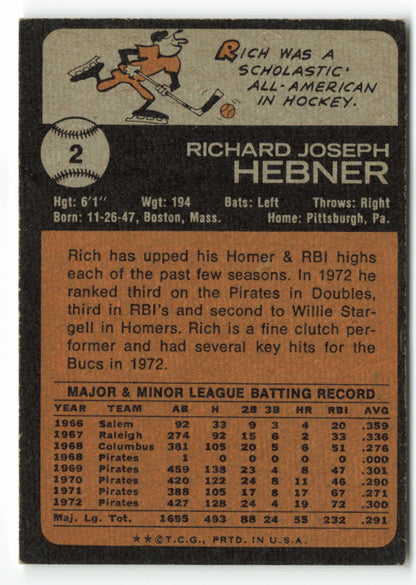 1973 Topps #002 Rich Hebner