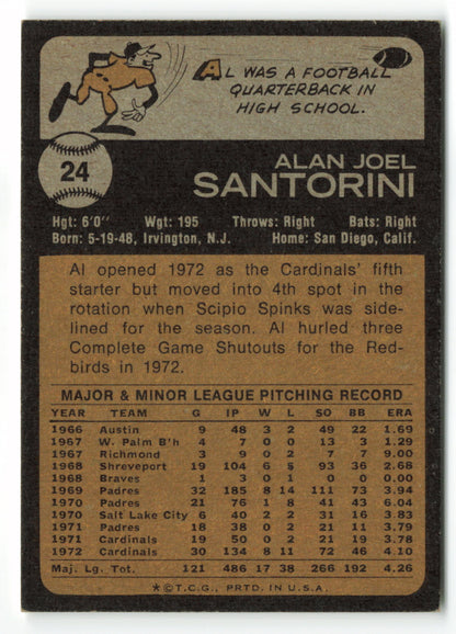 1973 Topps #024 Al Santorini