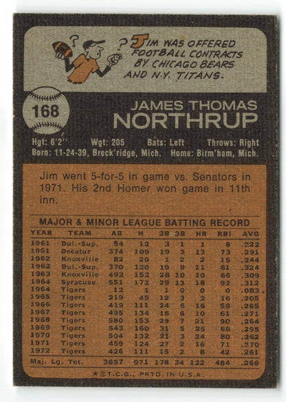 1973 Topps #168 Jim Northrup