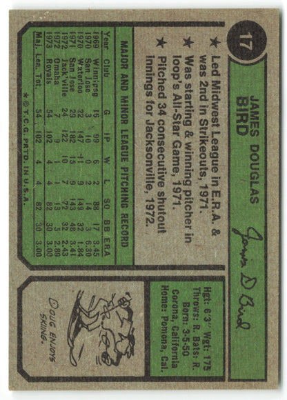 1974 Topps #017 Doug Bird RC