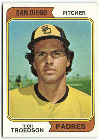 1974 Topps #077a Rich Troedson RC VAR: San Diego