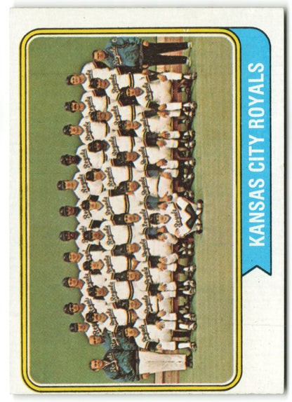 1974 Topps #343 Kansas City Royals Team Card