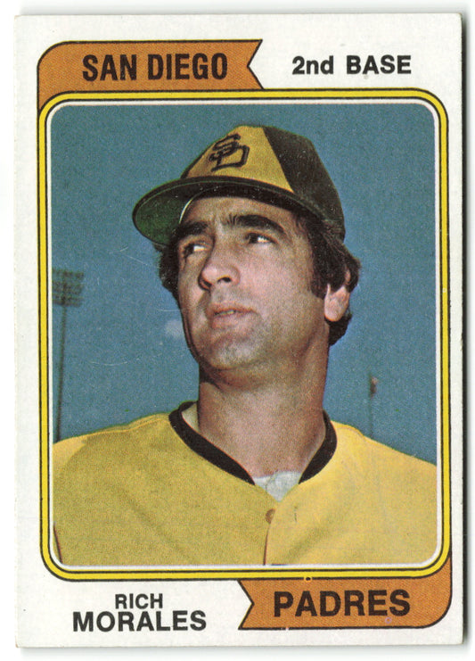 1974 Topps #387a Rich Morales VAR: San Diego