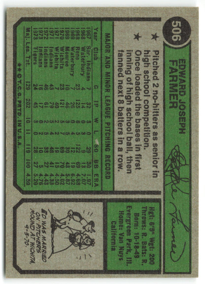 1974 Topps #506 Ed Farmer