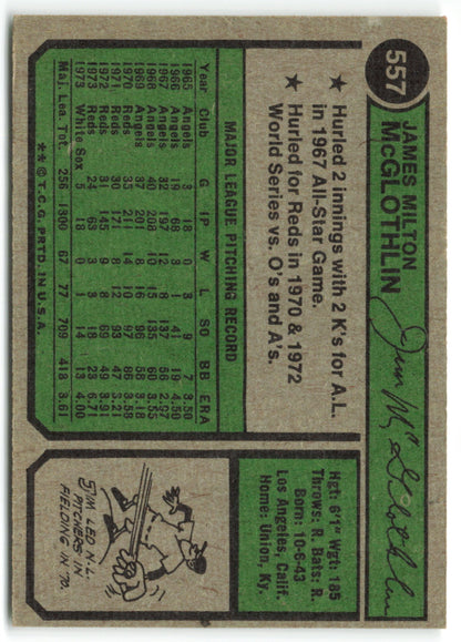 1974 Topps #557 Jim McGlothlin