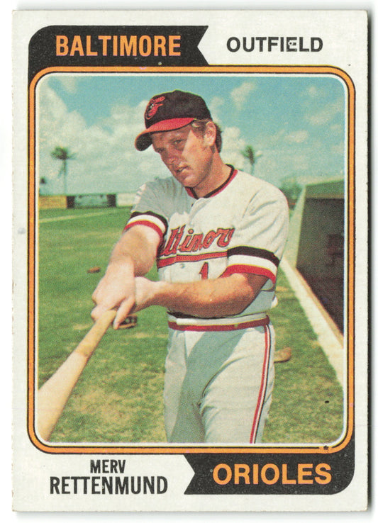 1974 Topps #585 Merv Rettenmund