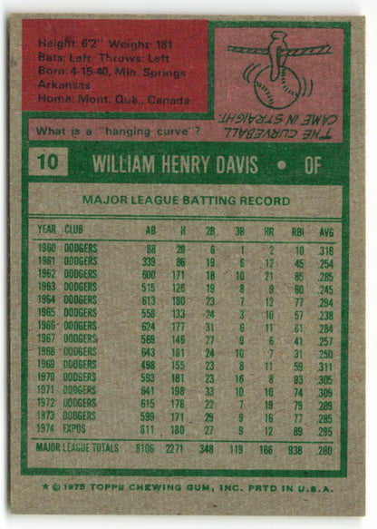 1975 Topps #010 Willie Davis