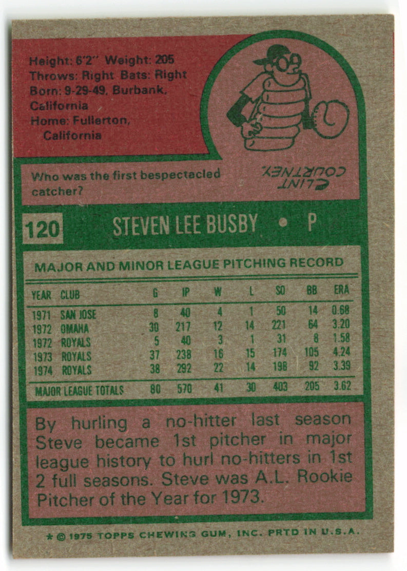 1975 Topps #120 Steve Busby