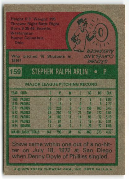 1975 Topps #159 Steve Arlin