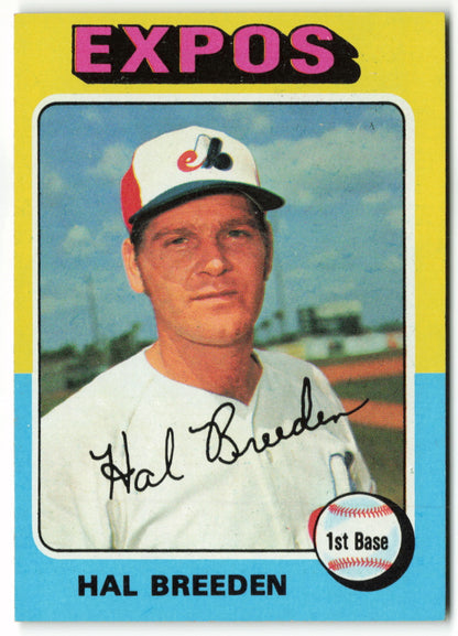 1975 Topps #341 Hal Breeden