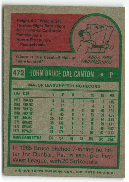 1975 Topps #472 Bruce Dal Canton