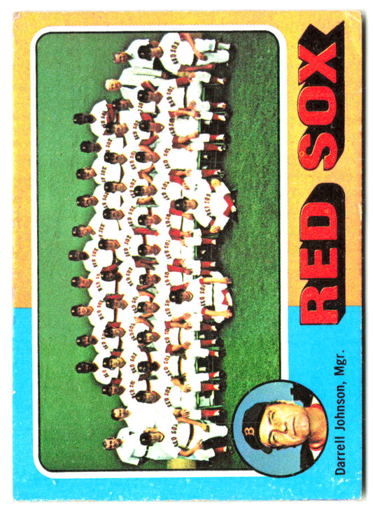 1975 Topps Mini #172 Red Sox Team Card/D.Johnson