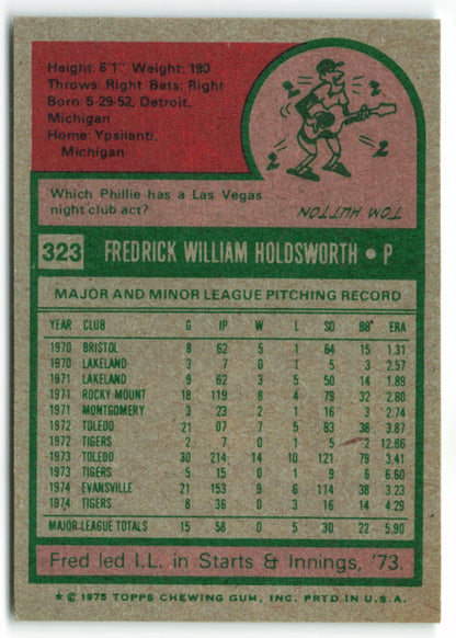 1975 Topps Mini #323 Fred Holdsworth