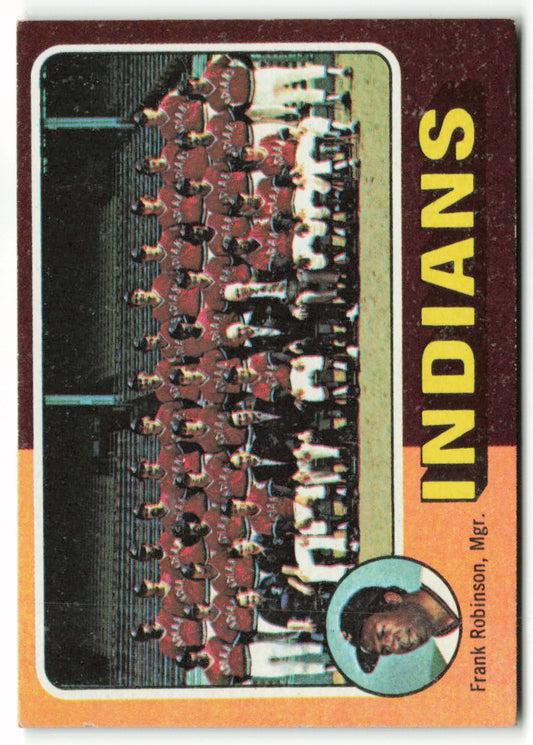 1975 Topps Mini #331 Cleveland Indians Team Card/Frank Robinson