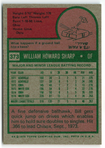 1975 Topps Mini #373 Bill Sharp