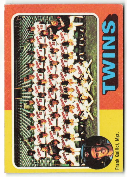 1975 Topps Mini #443 Minnesota Twins Team Card/F.Quilici