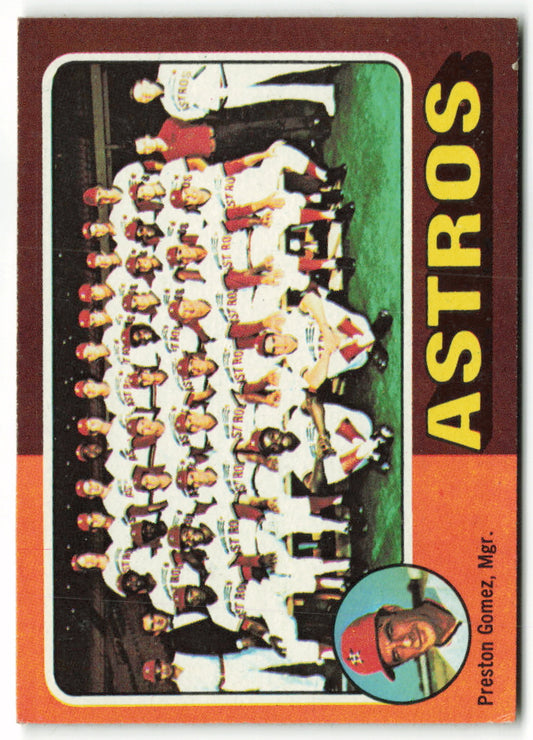 1975 Topps Mini #487 Houston Astros Team Card/P.Gomez