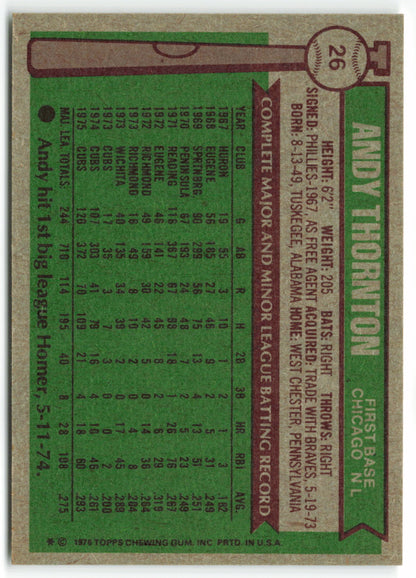 1976 Topps #026 Andy Thornton