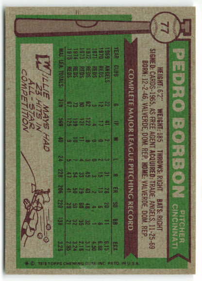 1976 Topps #077 Pedro Borbon