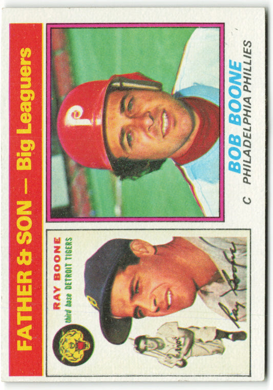 1976 Topps #067 Ray Boone / Bob Boone Father & Son