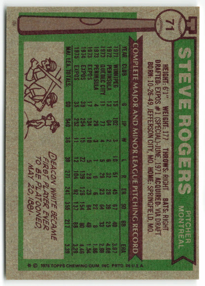 1976 Topps #071 Steve Rogers