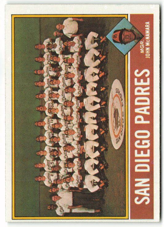 1976 Topps #331 San Diego Padres / John McNamara - Team Card