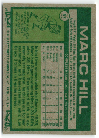 1977 Topps #057 Marc Hill