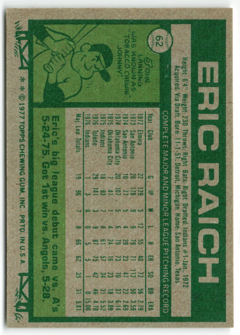 1977 Topps #062 Eric Raich