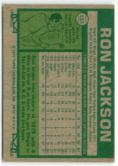 1977 Topps #153 Ron Jackson RC