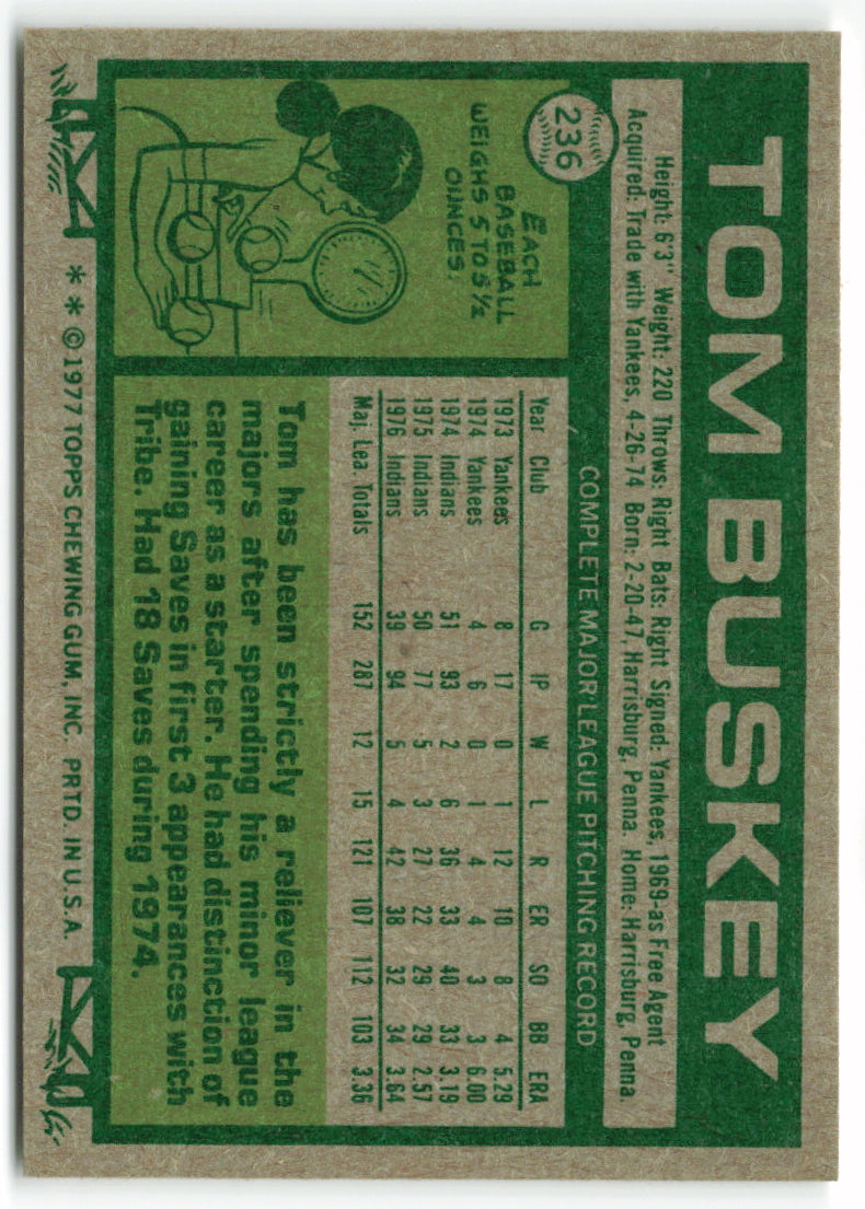 1977 Topps #236 Tom Buskey