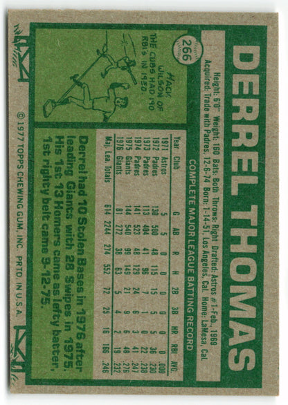 1977 Topps #266 Derrel Thomas