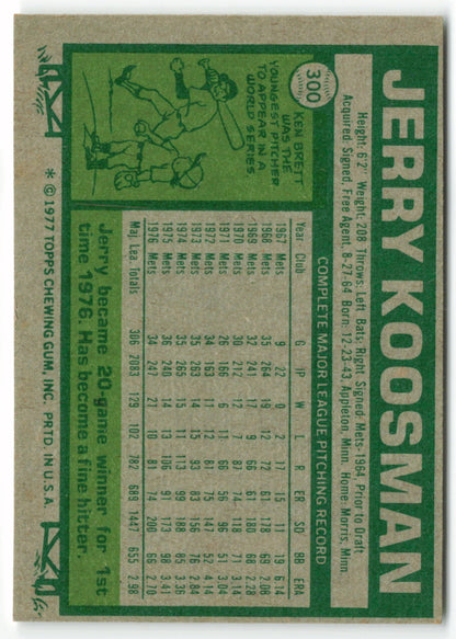 1977 Topps #300 Jerry Koosman