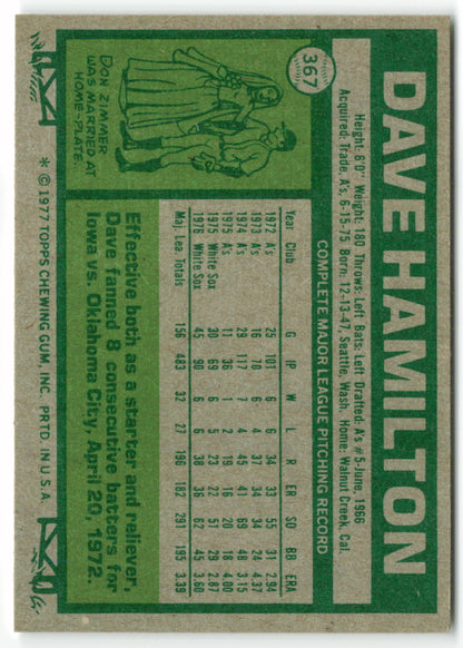 1977 Topps #367 Dave Hamilton