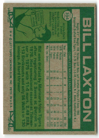 1977 Topps #394 Bill Laxton RC