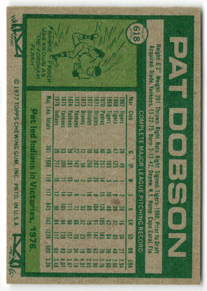 1977 Topps #618 Pat Dobson