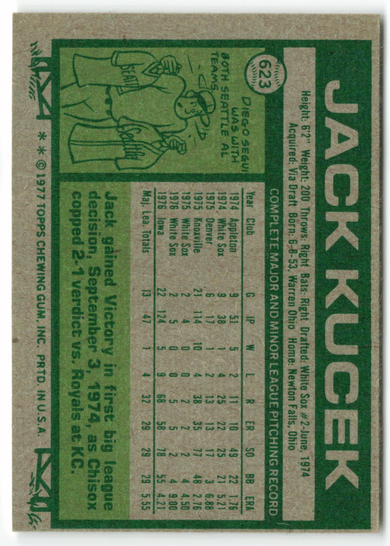 1977 Topps #623 Jack Kucek