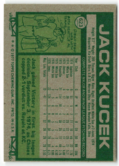 1977 Topps #623 Jack Kucek