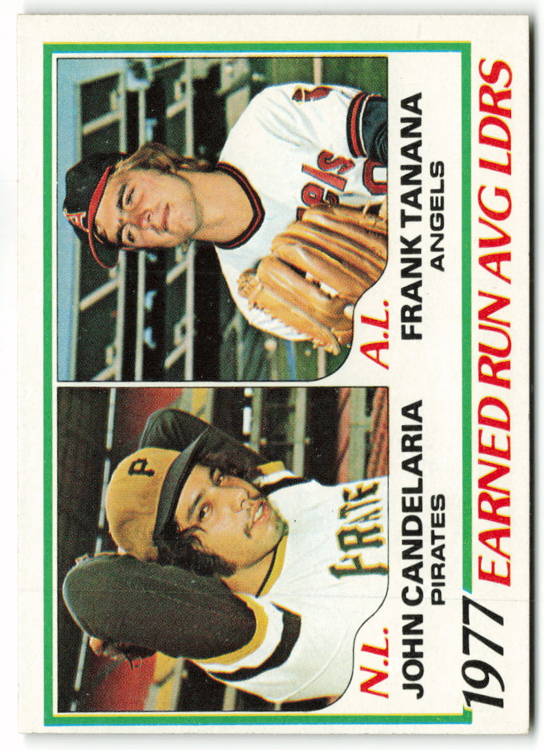 1978 Topps #207 ERA Leaders John Candlaria Frank Tanana