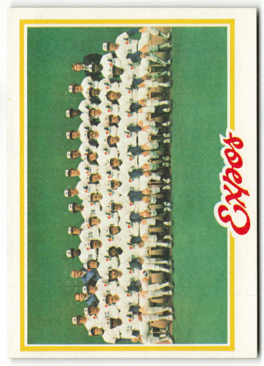 1978 Topps #244 Montreal Expos - Team Card