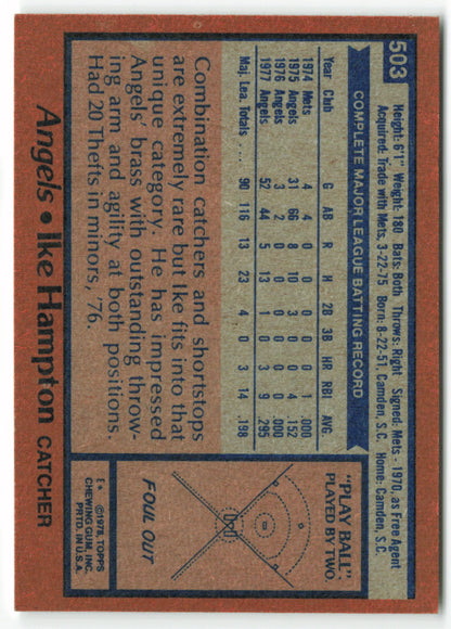 1978 Topps #503 Ike Hampton