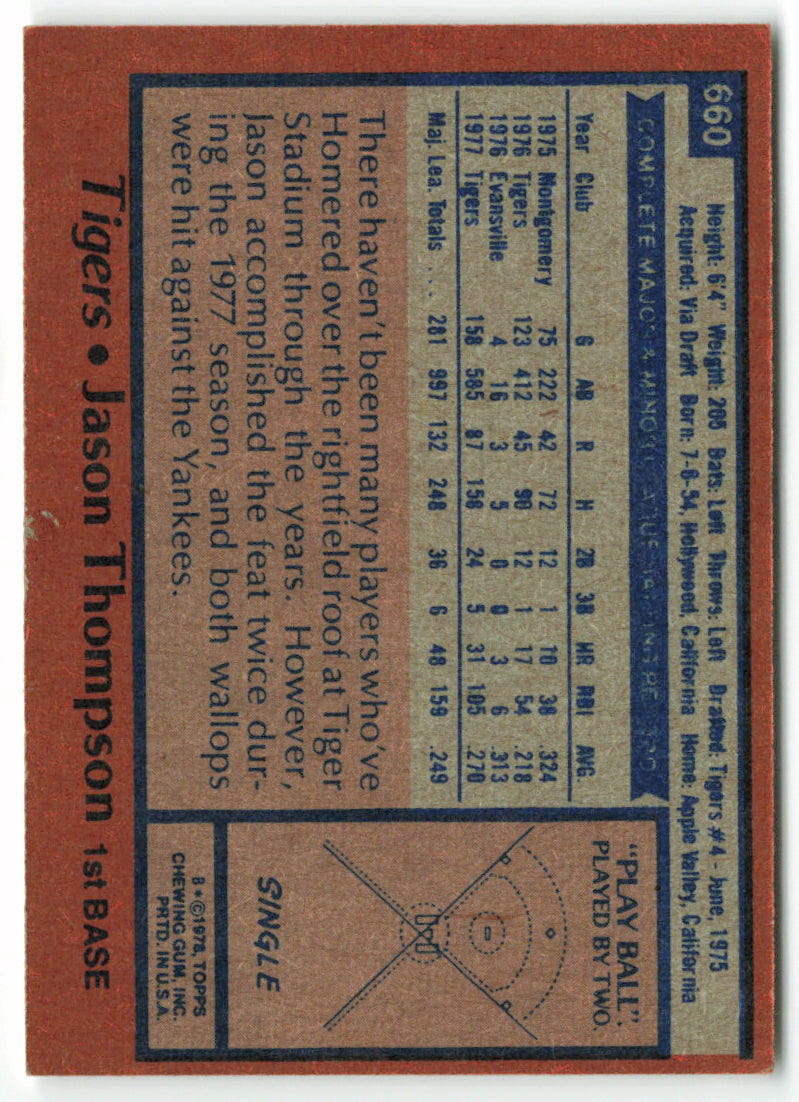 1978 Topps #660 Jason Thompson