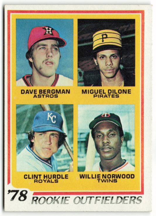 1978 Topps #705 Rookie Outfielders/M.Dilone