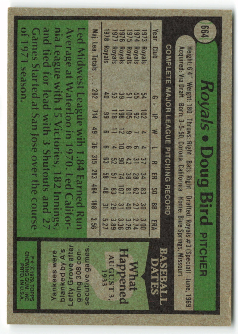 1979 Topps #664 Doug Bird