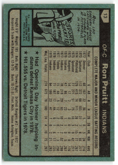 1980 Topps #013 Ron Pruitt