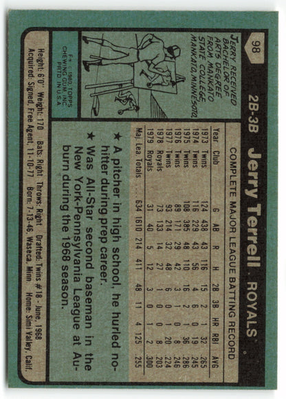 1980 Topps #098 Jerry Terrell