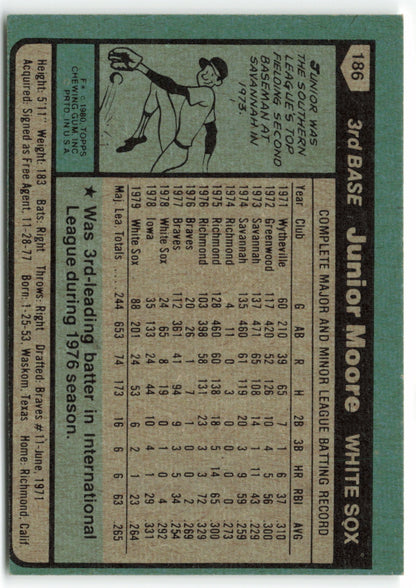 1980 Topps #186 Junior Moore