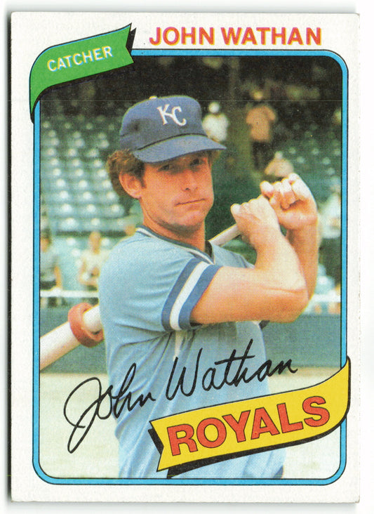 1980 Topps #547b John Wathan COR: Name is red