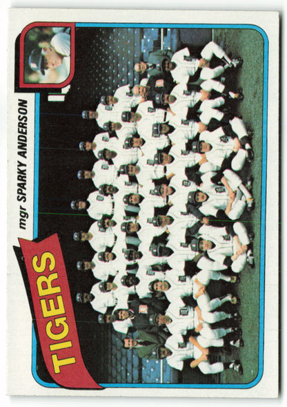 1980 Topps #626 Detroit Tigers / Sparky Anderson Team Card