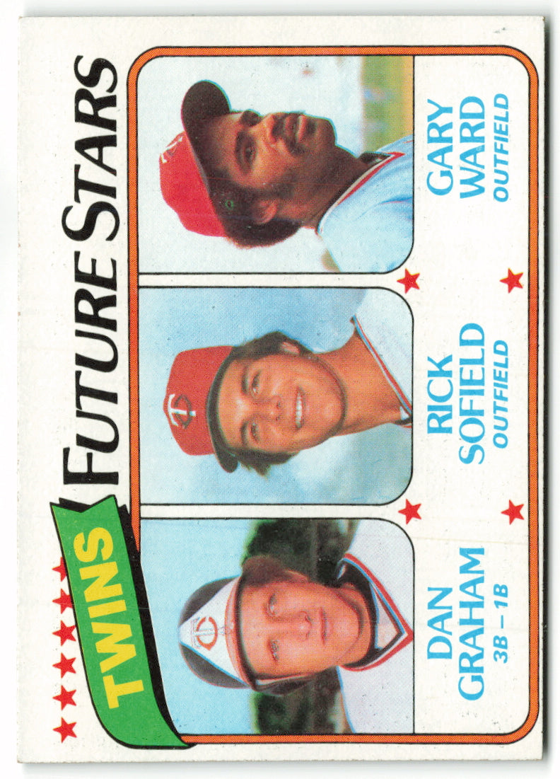 1980 Topps #669 Twins Future Stars (Dan Graham / Rick Sofield / Gary Ward) RC