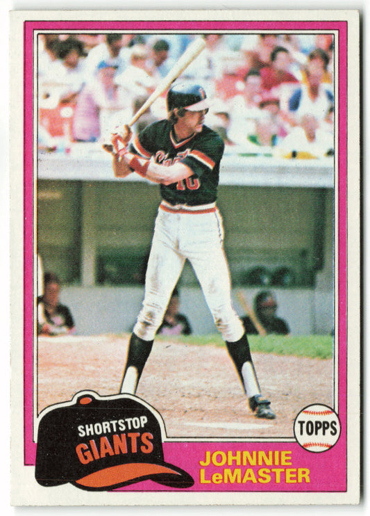 1981 Topps #084 Johnnie LeMaster